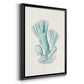 Antique Coastal Coral XI - Modern Framed Canvas Print