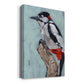 Woodpecker Paintstrokes I Premium Gallery Wrapped Canvas - Ready to Hang