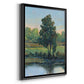 Tree by the Riverbank I - Modern Framed Canvas Print