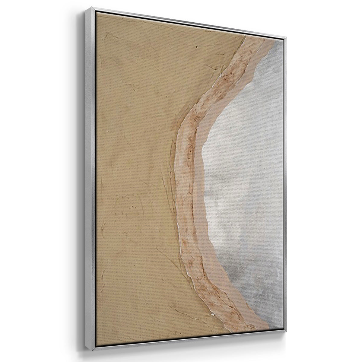 Silver Lake I - Framed Premium Gallery Wrapped Canvas L Frame 3 Piece Set - Ready to Hang