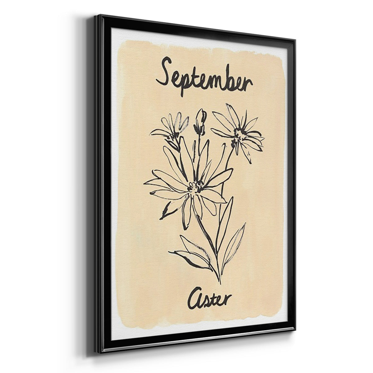 Birth Month IX - Modern Framed Canvas Print