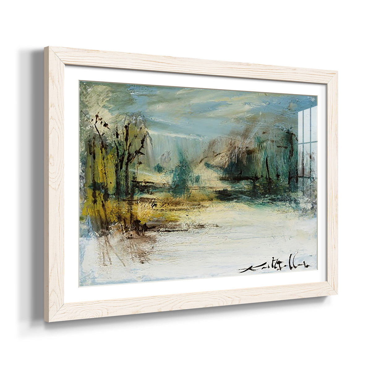 Wintery Horizon II - Barnwood Framed Art Print