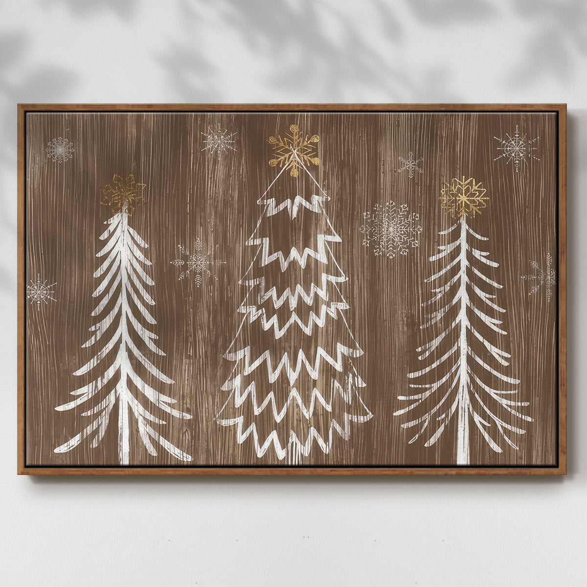 Barnwood Wonderland Collection A - Framed Gallery Wrapped Canvas in Floating Frame