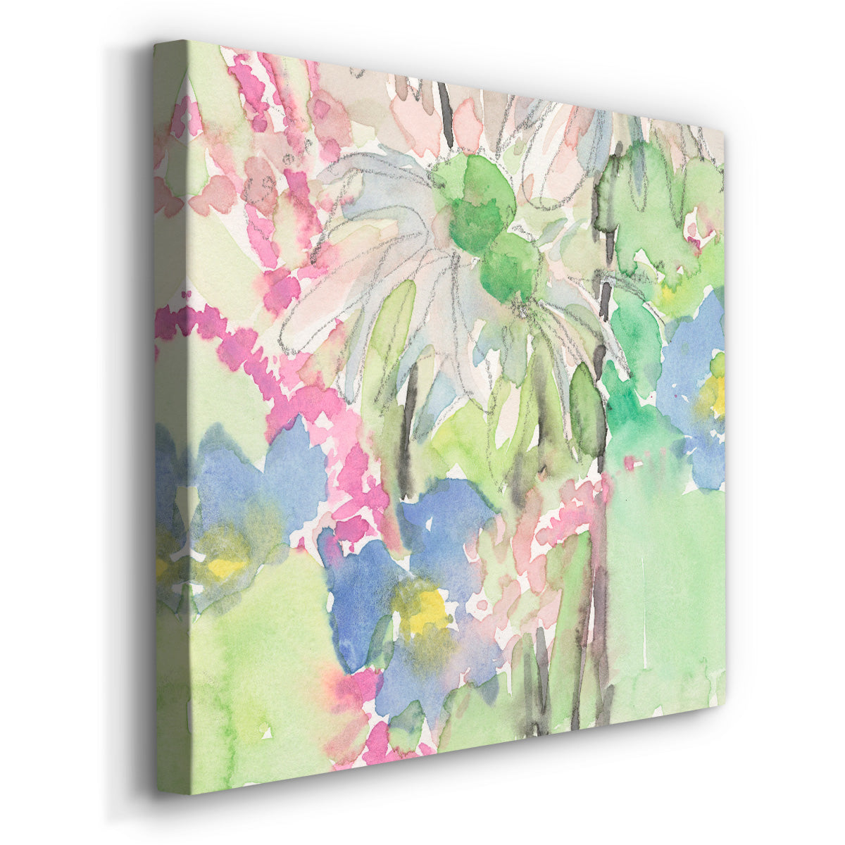 Watercolor Floral Accent I-Premium Gallery Wrapped Canvas - Ready to Hang