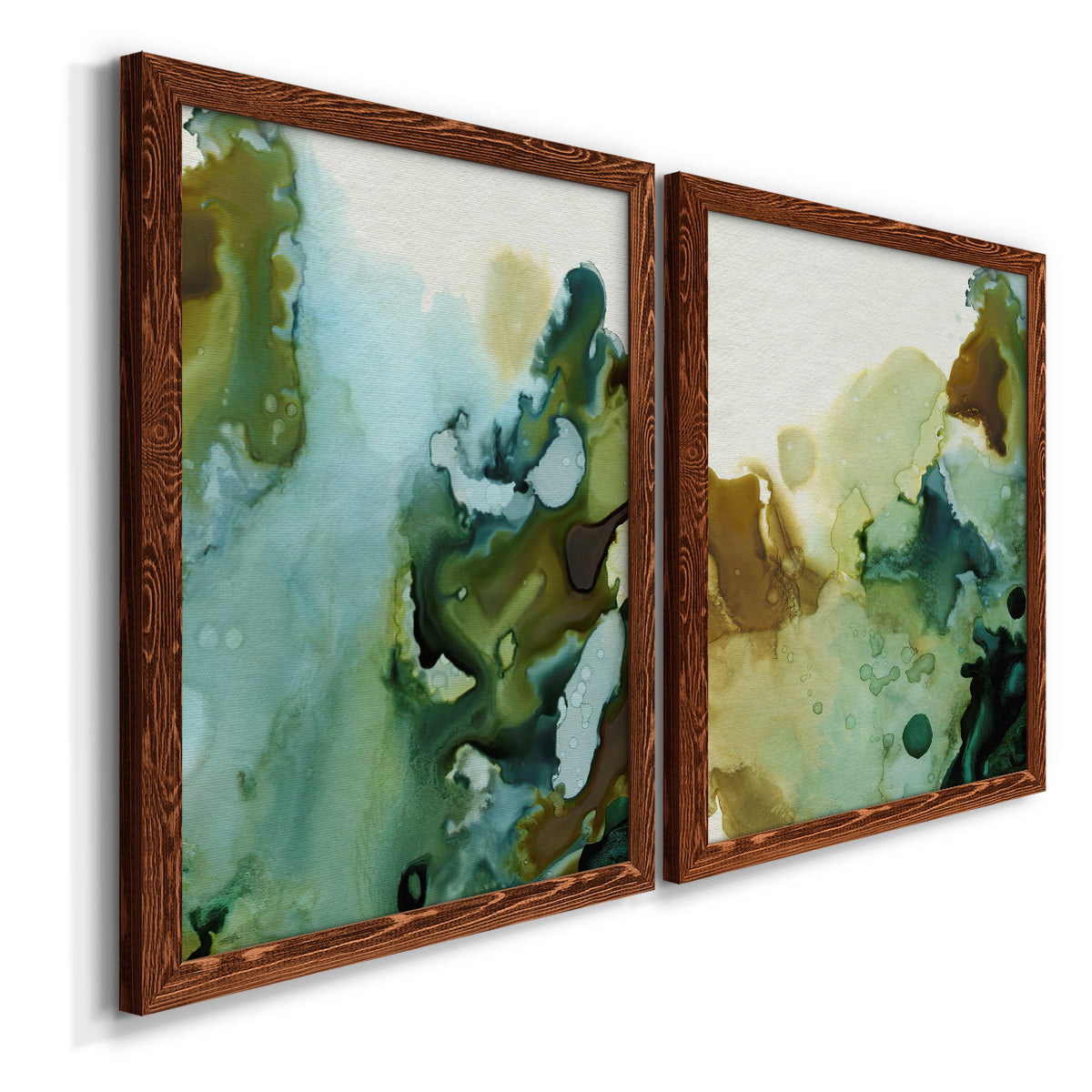 Water and Earth I - Premium Framed Canvas 2 Piece Set - Ready to Hang