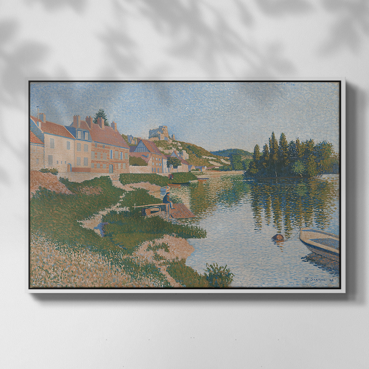 Les Andelys, Côte d'Aval, 1886 - Floater Framed Canvas Print
