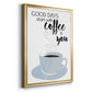 Start With Coffee & You - Modern Framed Canvas Print