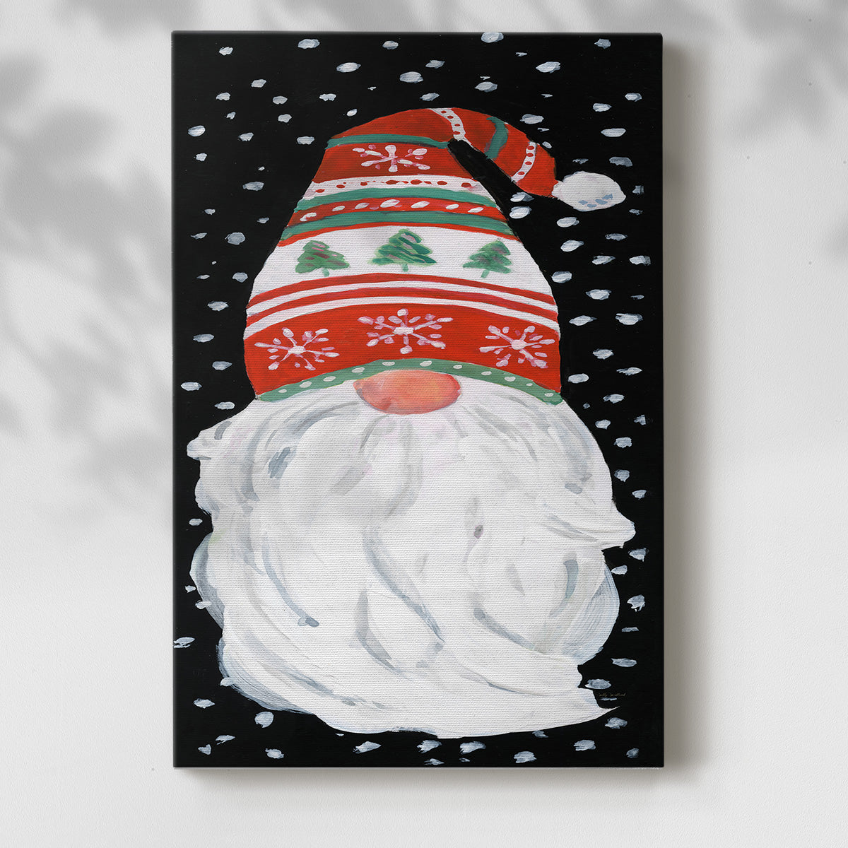 Winter Welcome Gnome - Gallery Wrapped Canvas