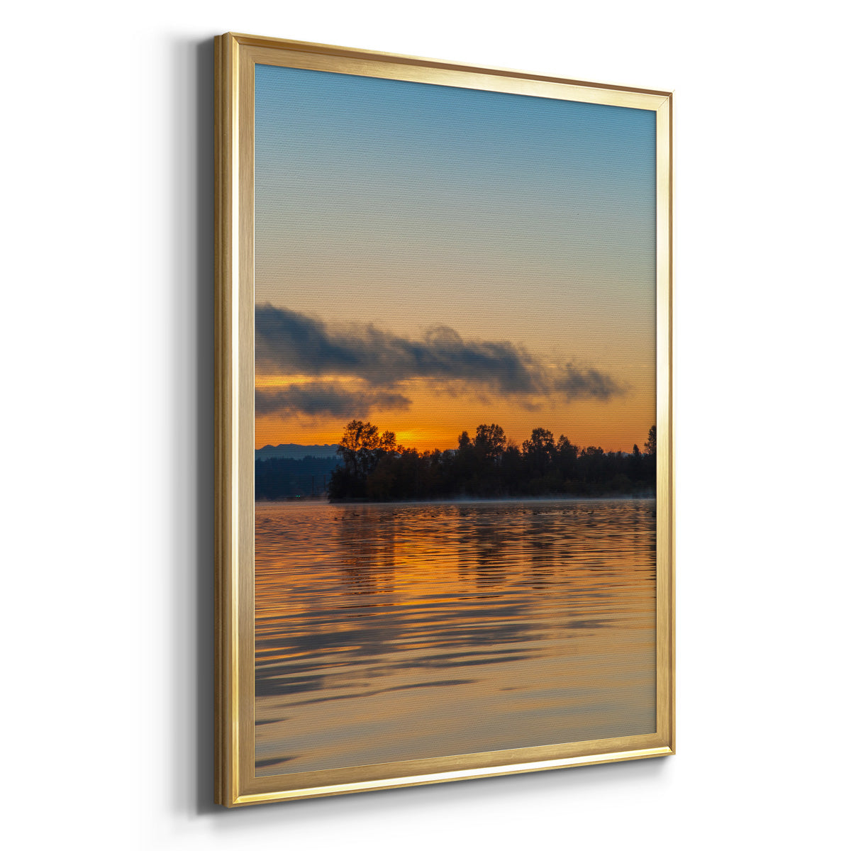 Molten Gold - Modern Framed Canvas Print