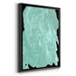 Teal Cascade II - Modern Framed Canvas Print