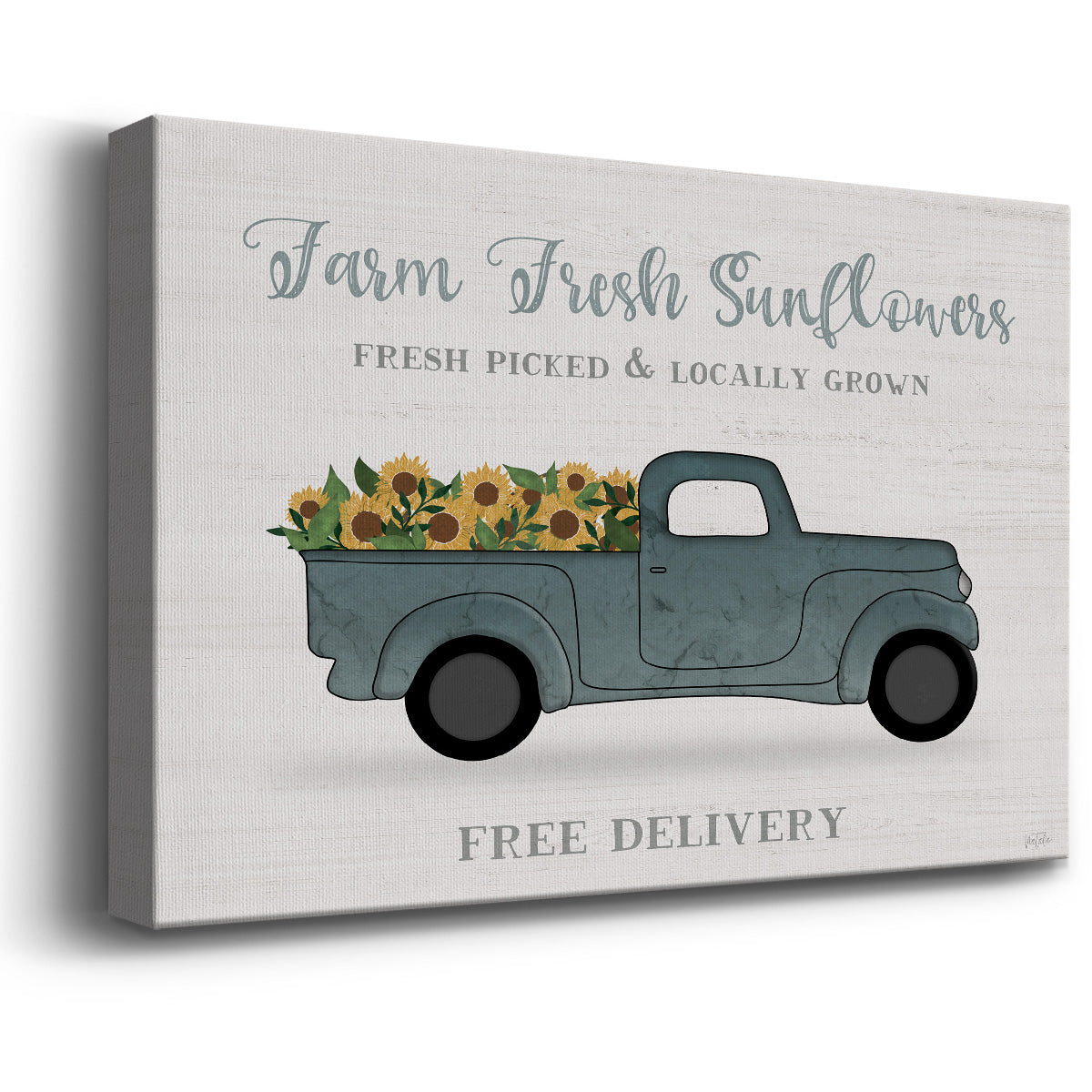 Farmers Market Truck Premium Gallery Wrapped Canvas - Ready to Hang