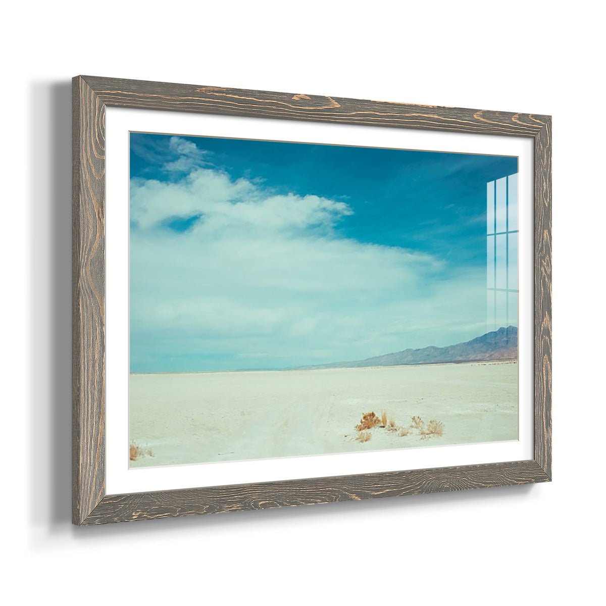 Salt Flat Walk I - Barnwood Framed Art Print
