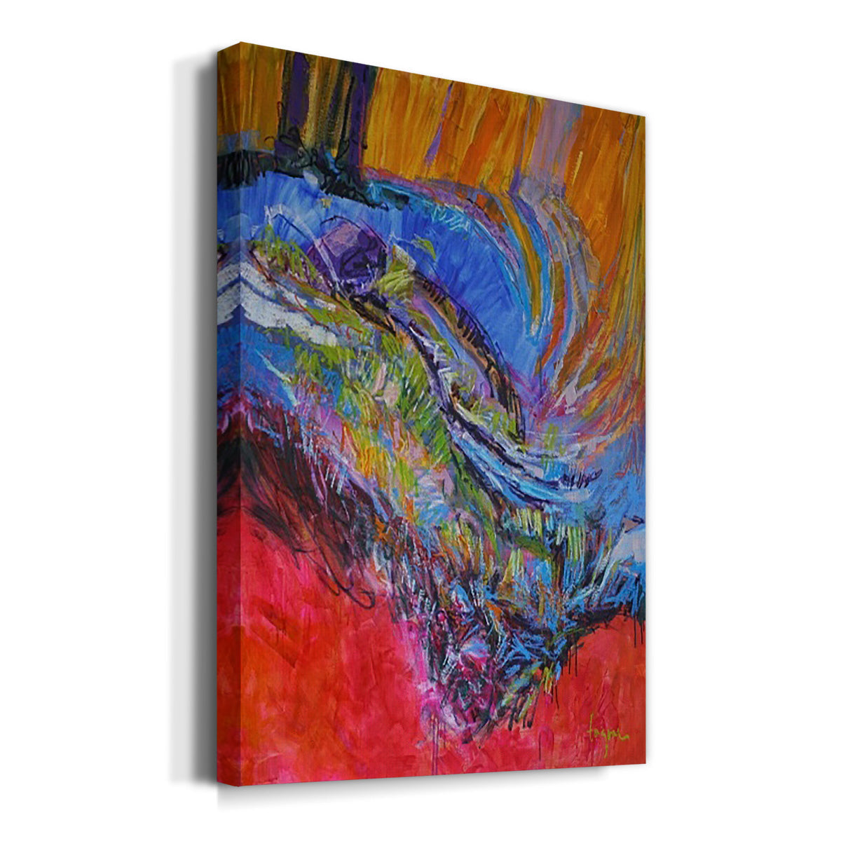 Vibrant Flow II Premium Gallery Wrapped Canvas - Ready to Hang