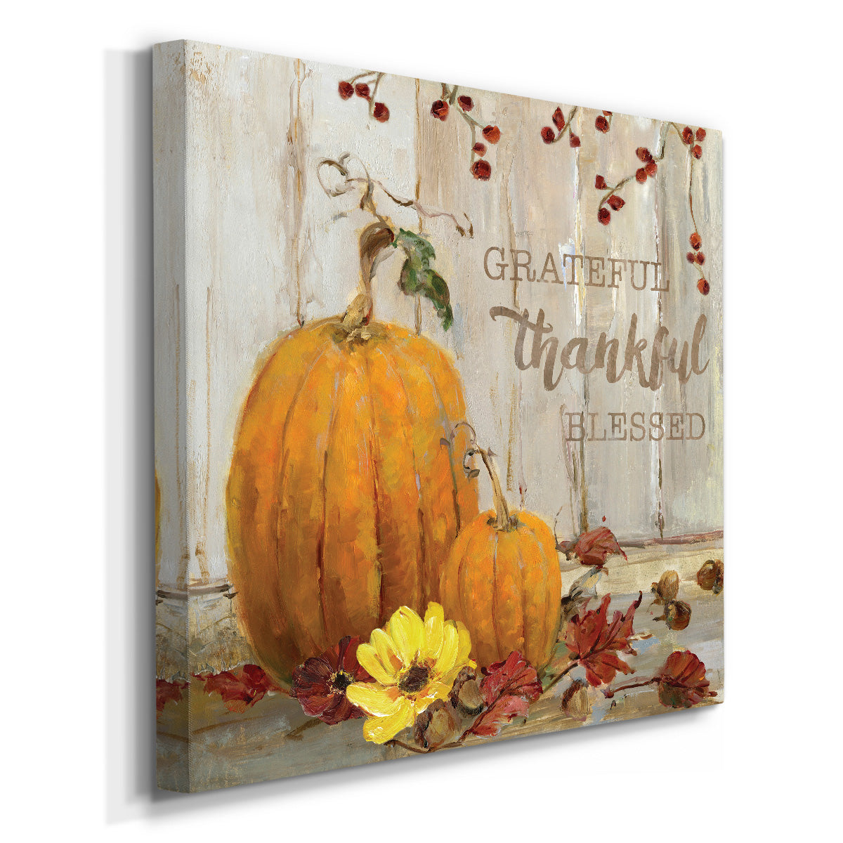 Grateful Pumpkins-Premium Gallery Wrapped Canvas - Ready to Hang