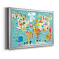 Children's World Map Premium Classic Framed Canvas - Ready to Hang