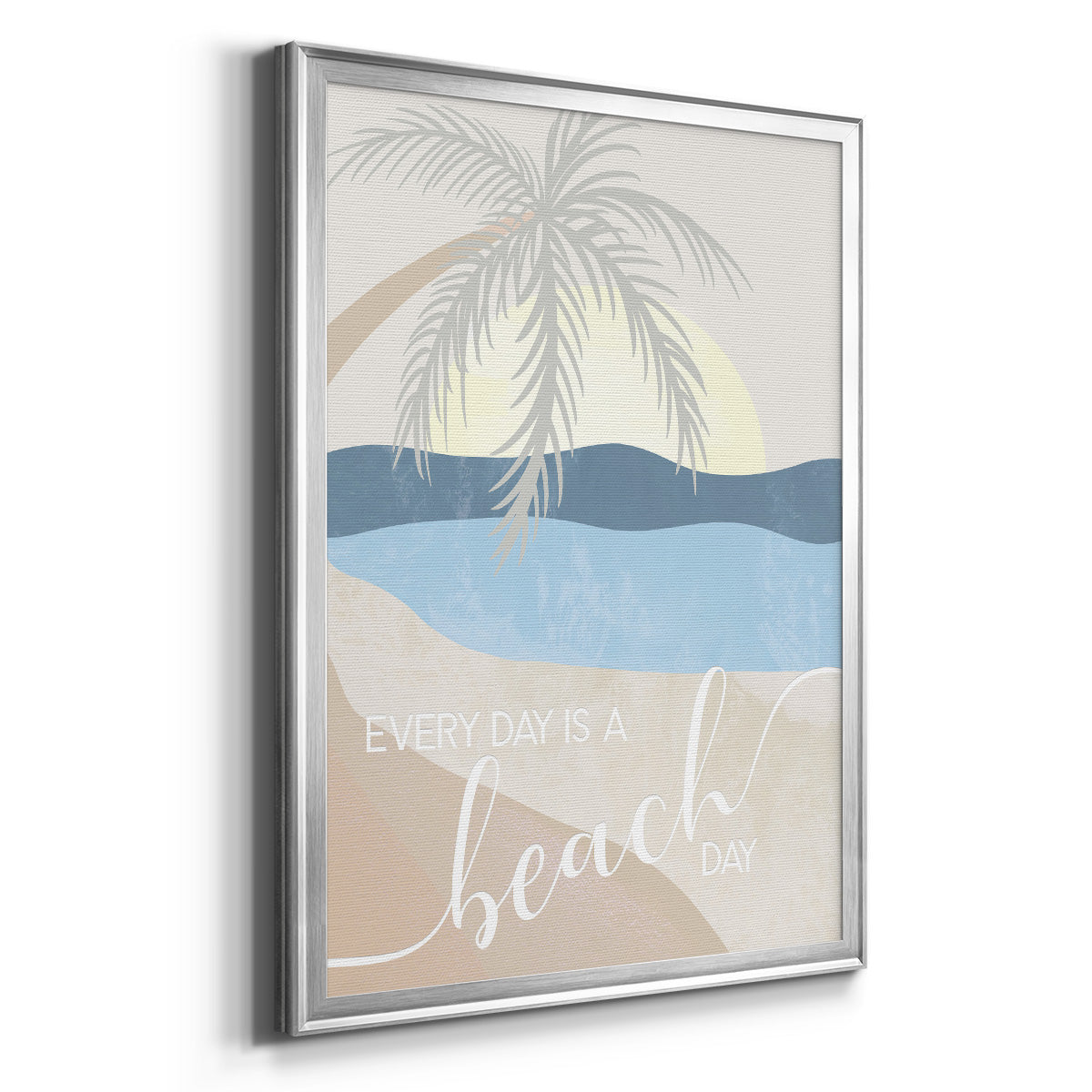 Beach Day - Modern Framed Canvas Print