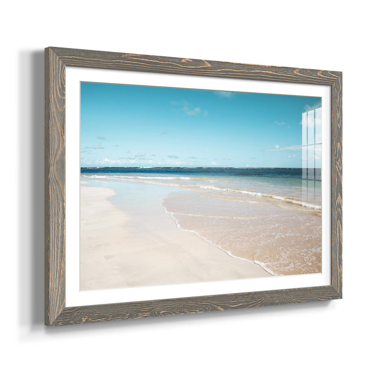 Sugar Sand Beach - Barnwood Framed Art Print