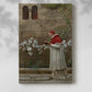 Canvas art print of a dignified figure in ceremonial attire with rich color with a soft shadow on a white background.
