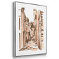 Blush Architecture Study IV - Framed Premium Gallery Wrapped Canvas L Frame 3 Piece Set - Ready to Hang