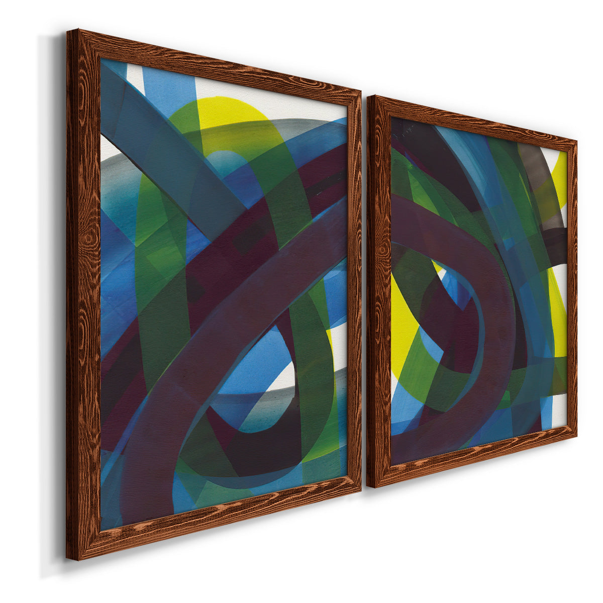 Cool Network I - Premium Framed Canvas 2 Piece Set - Ready to Hang