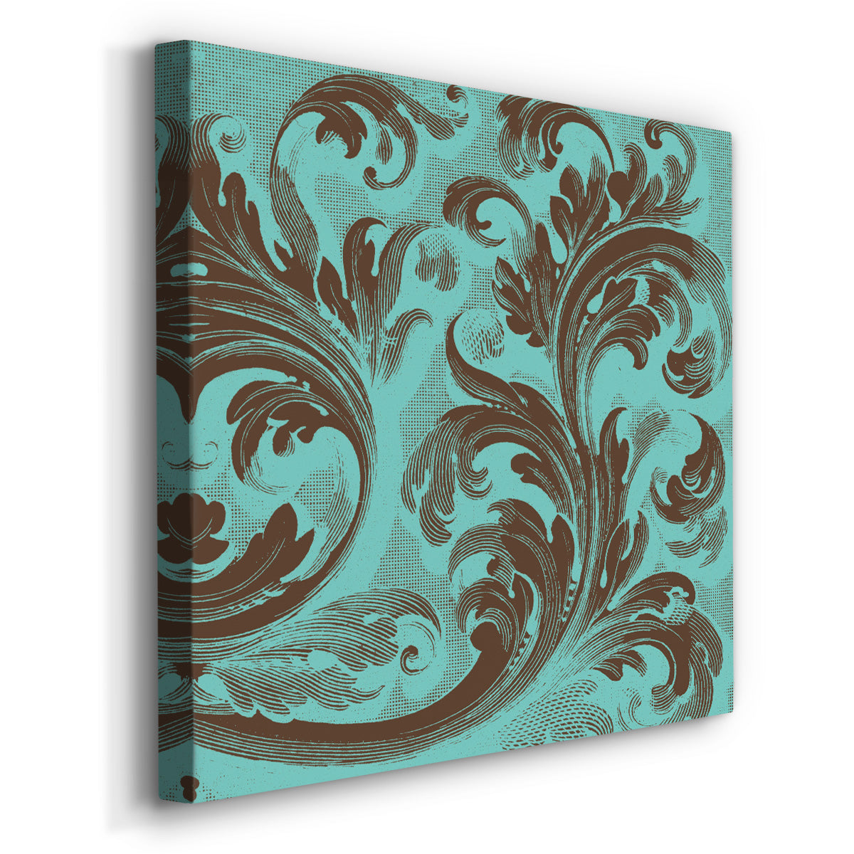 Azure Acanthus III-Premium Gallery Wrapped Canvas - Ready to Hang