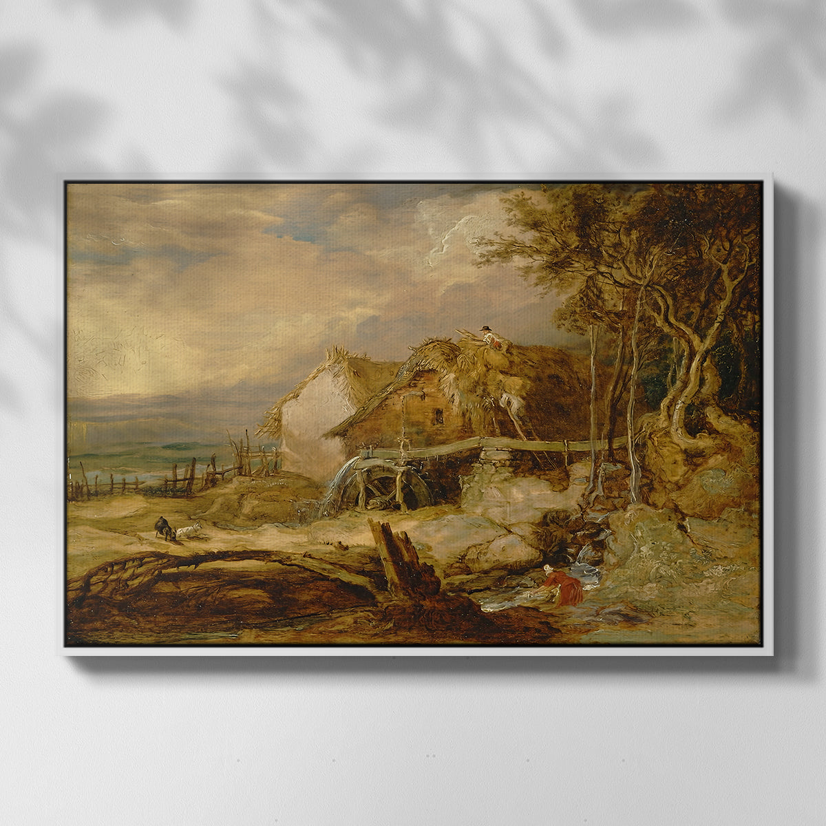 An Overshot Mill, c. 1802-1807 - Floater Framed Canvas Print