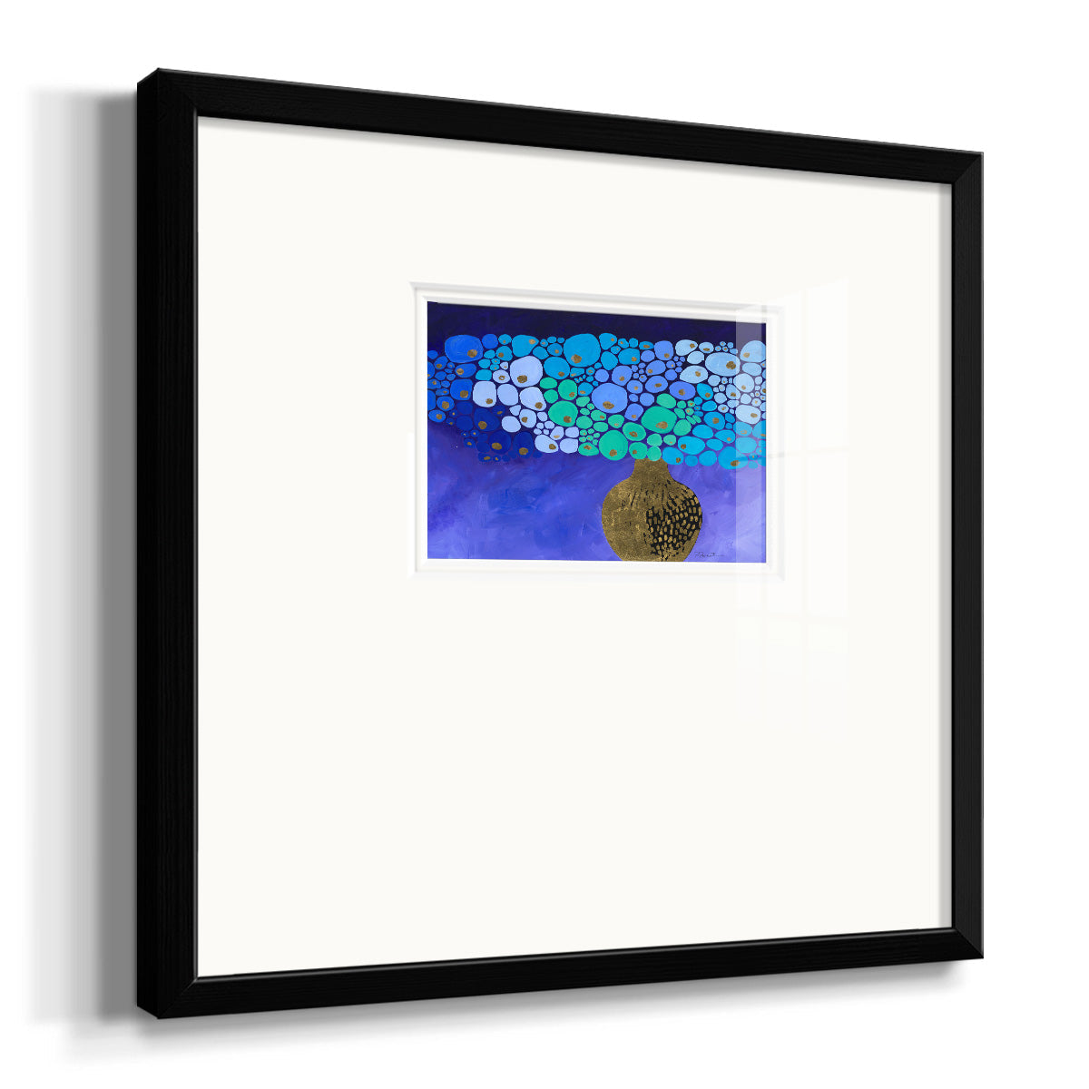 Blue Poppies II Premium Framed Print Double Matboard