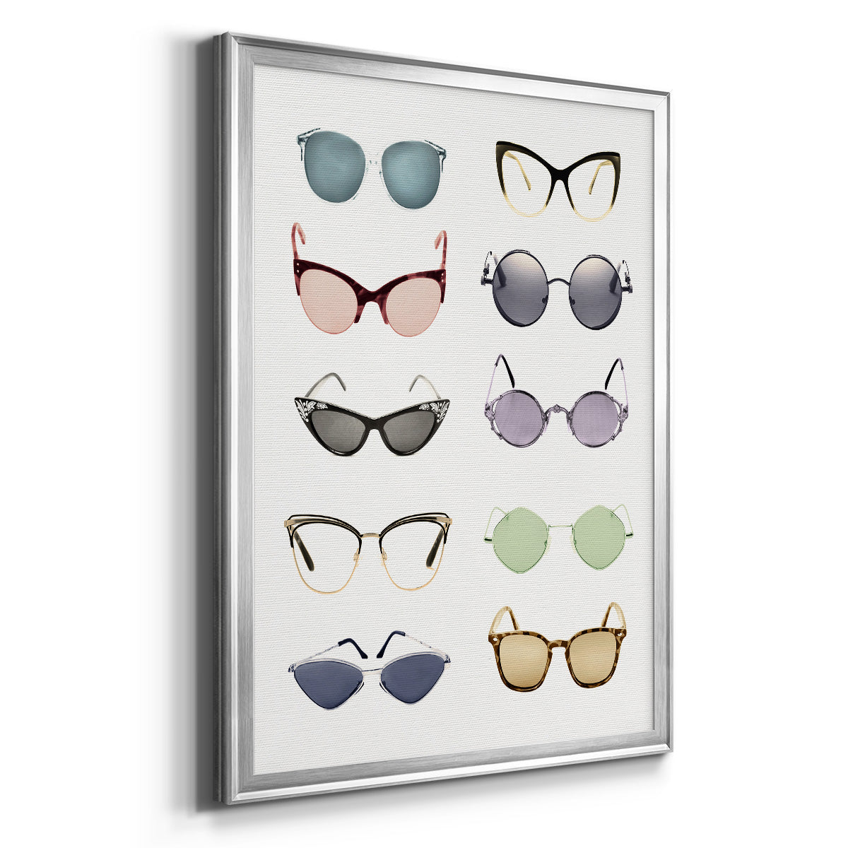 Vintage Glasses I - Modern Framed Canvas Print