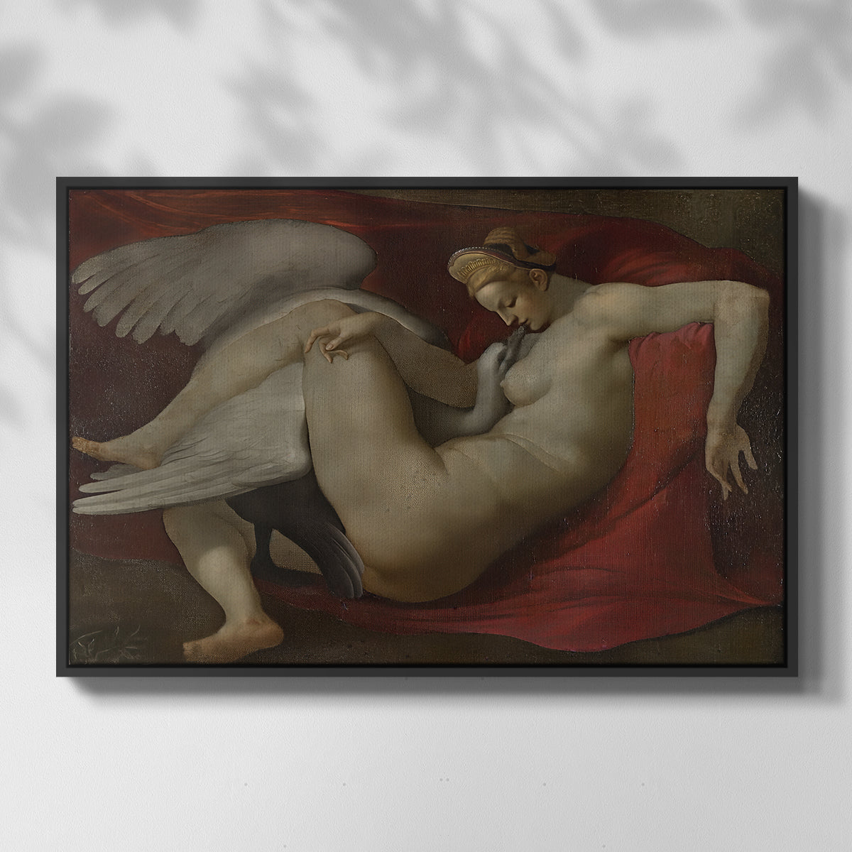 Leda and the Swan (16th-Century Version), c. 1530 - Floater Framed Canvas Print
