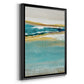 Aqua Quartz V1 - Modern Framed Canvas Print