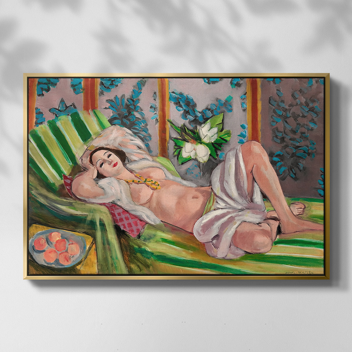 Odalisque Couchée Aux Magnolias, c. 1923 - Floater Framed Canvas Print