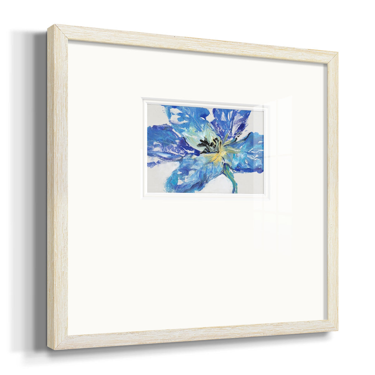 Fleur Bleue II Premium Framed Print Double Matboard