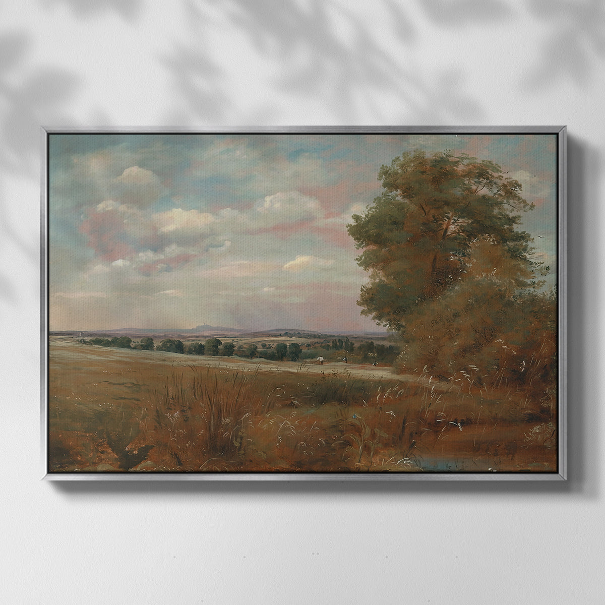 Landscape at Hampstead, with Harrow in the Distance, c. 1849-1855 - Floater Framed Canvas Print