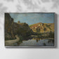 River Landscape with Cliffs, c. 1850-1860 - Floater Framed Canvas Print