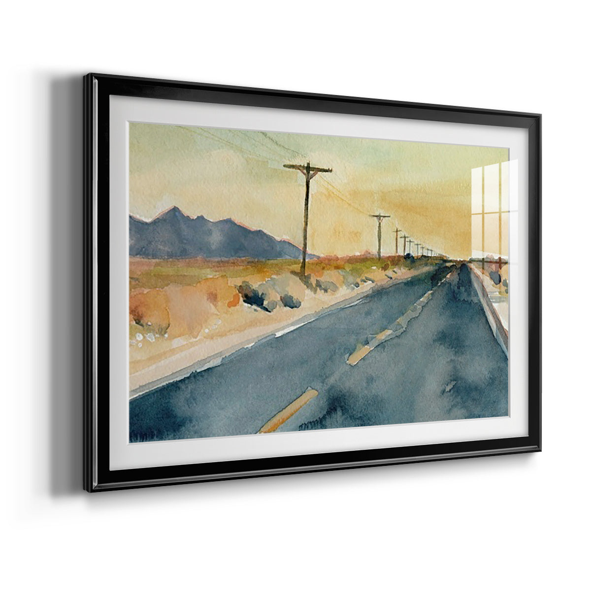 Deserted Highway II Premium Framed Print - Ready to Hang