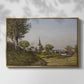 Village Landscape with Church, 1891 - Floater Framed Canvas Print