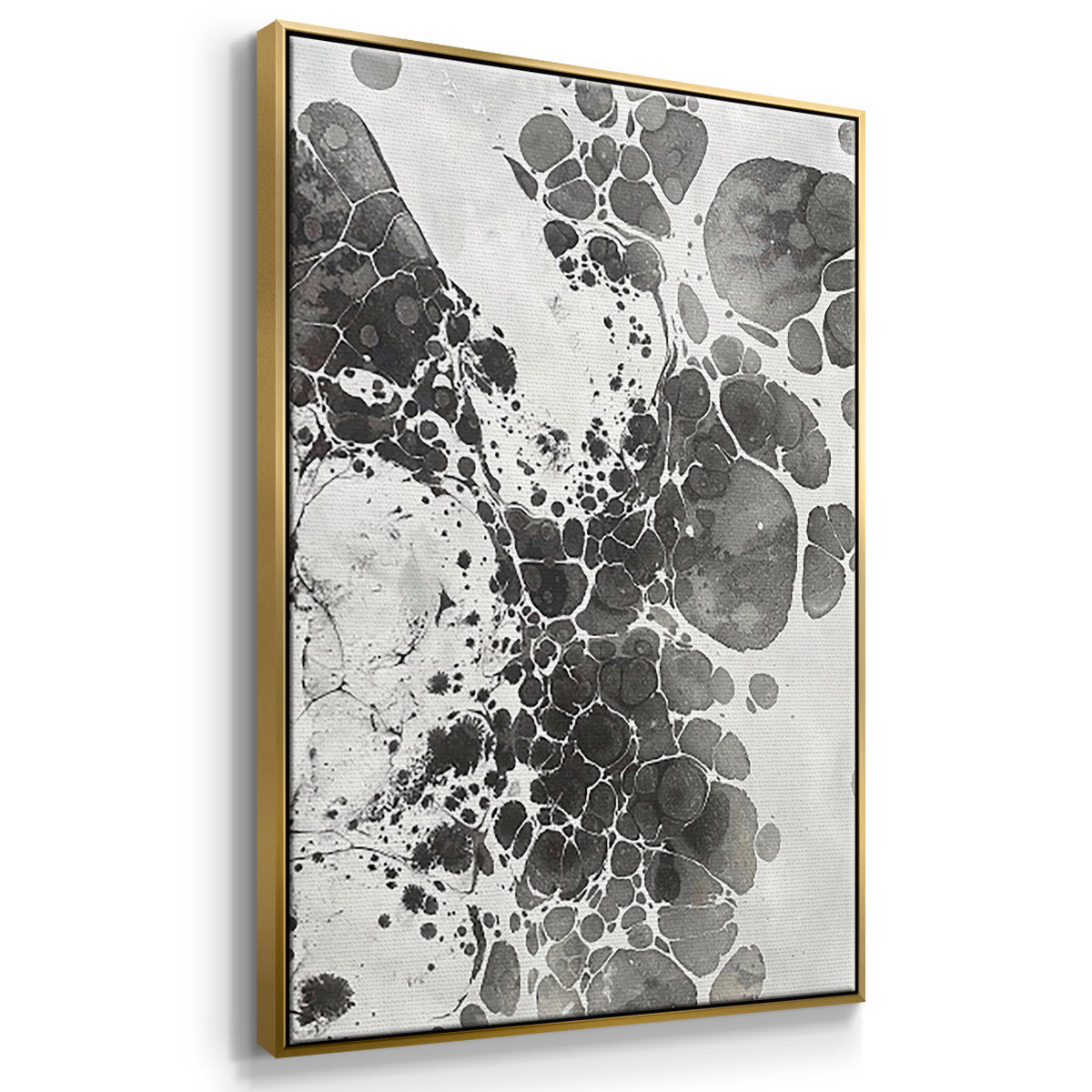 Marbling I - Framed Premium Gallery Wrapped Canvas L Frame 3 Piece Set - Ready to Hang