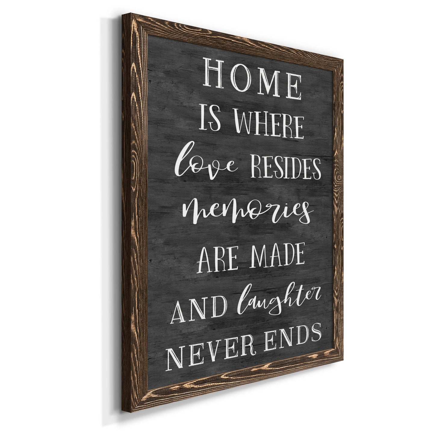 Love Resides - Premium Canvas Framed in Barnwood - Ready to Hang