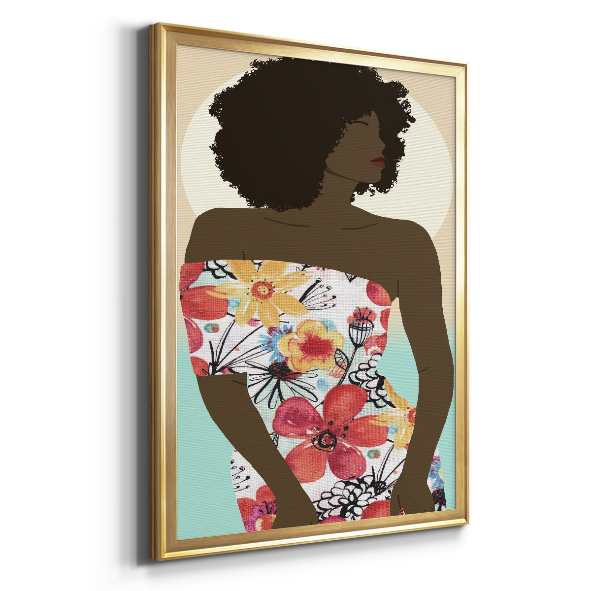 You Go Woman II - Modern Framed Canvas Print