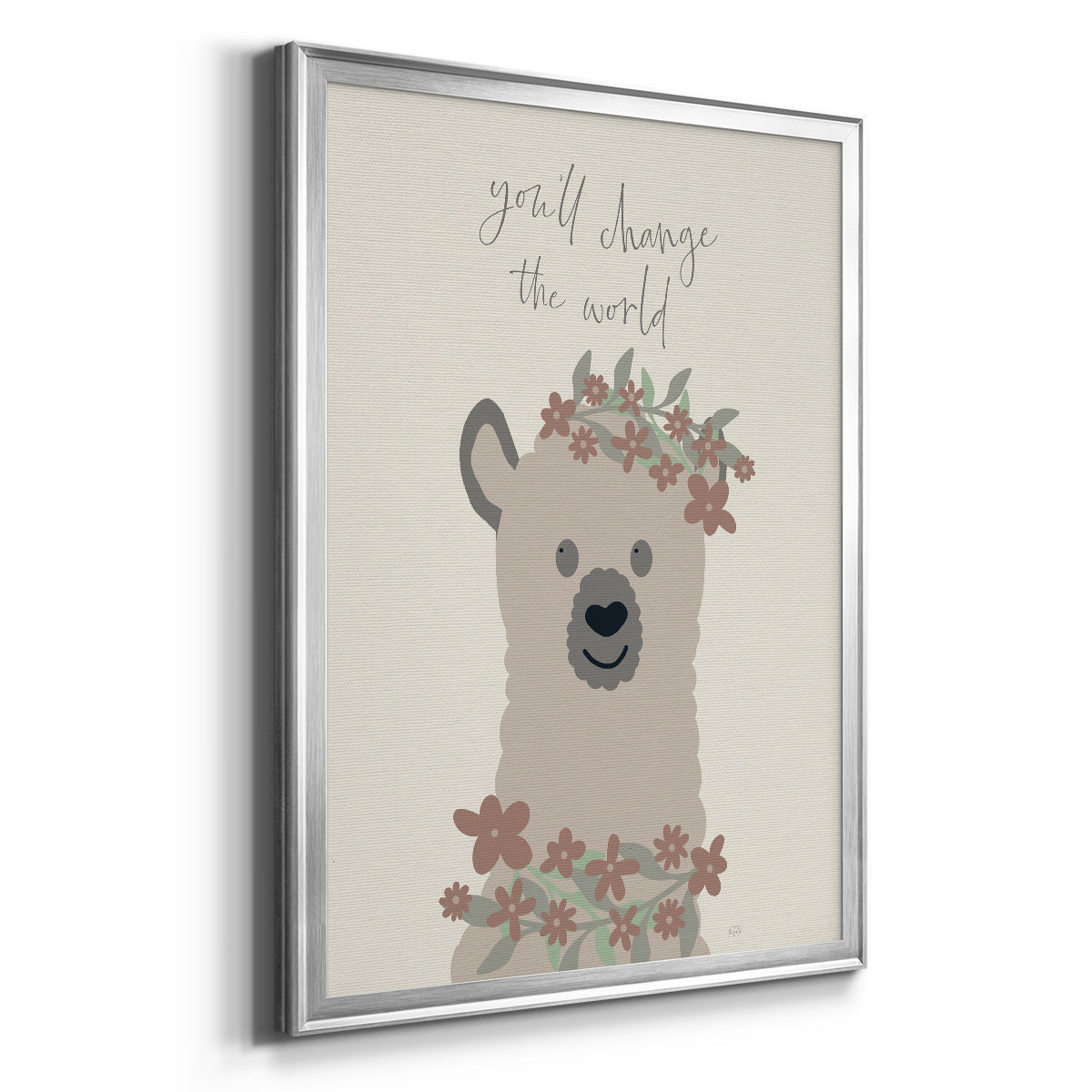 Change The World - Modern Framed Canvas Print