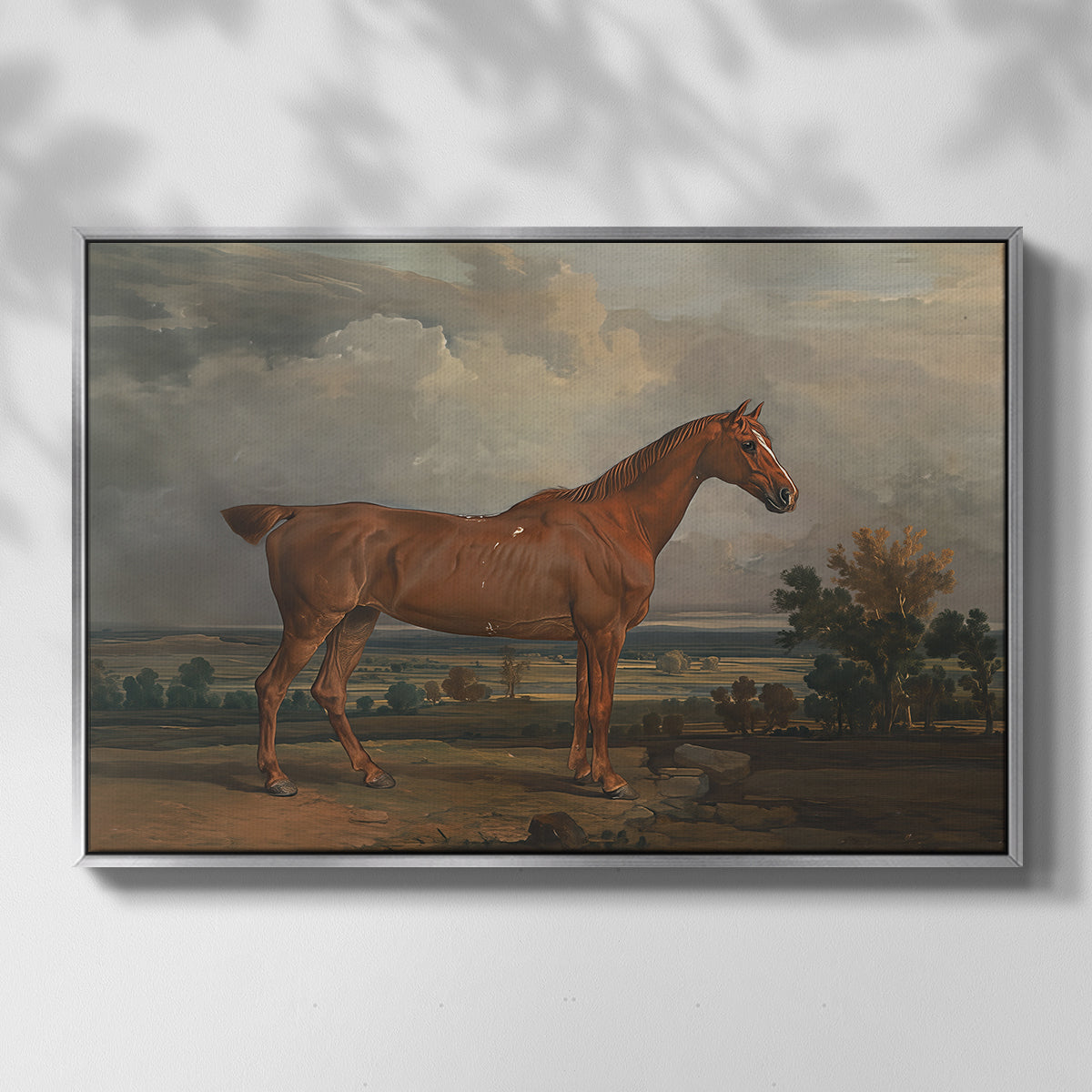 Hunter in a Landscape, 1810 - Floater Framed Canvas Print