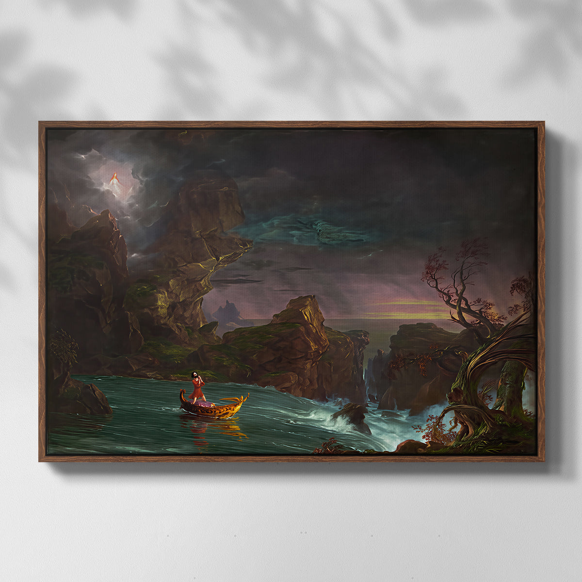 The Voyage of Life: Manhood, 1842 - Floater Framed Canvas Print