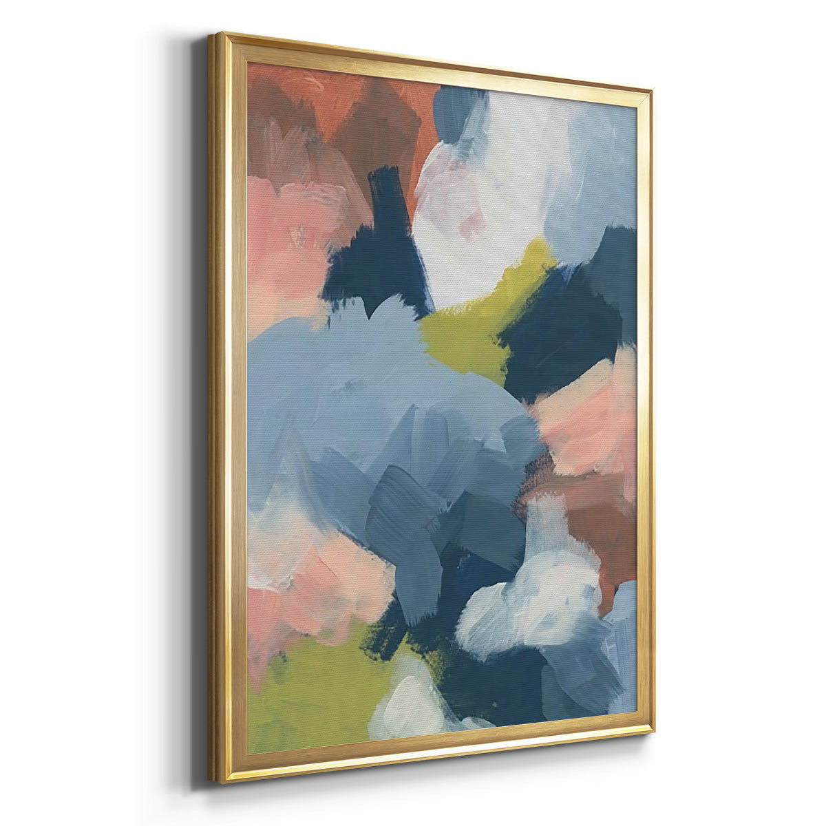 Soft Indigo Atmosphere I - Modern Framed Canvas Print