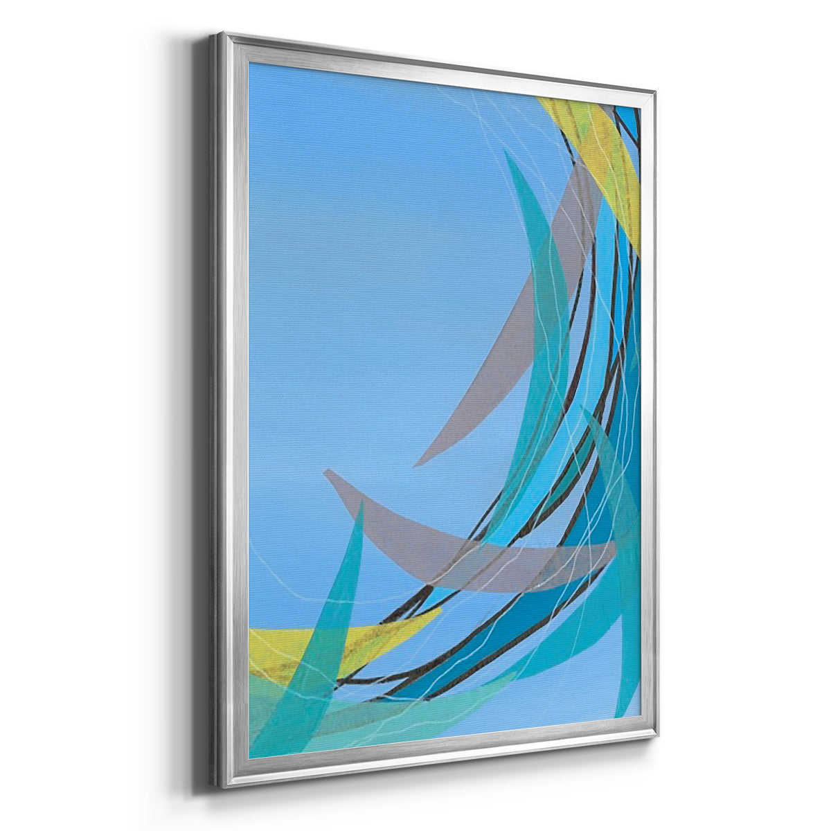 Circulating Flow II - Modern Framed Canvas Print