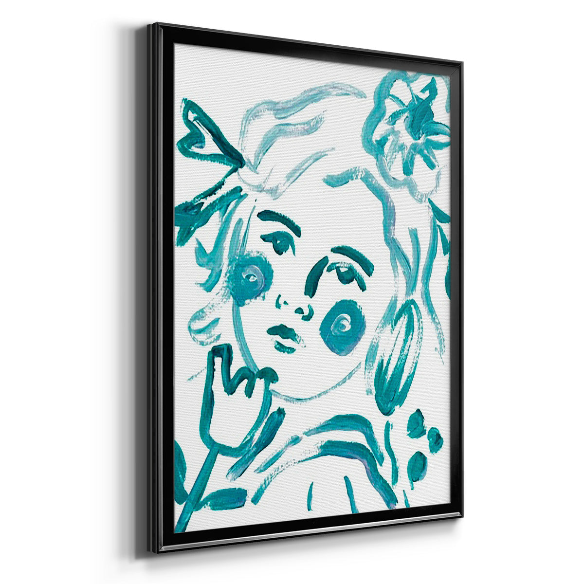 Budding Flower IV - Modern Framed Canvas Print