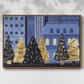 Holiday Night Collection A - Framed Gallery Wrapped Canvas in Floating Frame