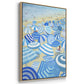 Sky Blue Beach - Framed Premium Gallery Wrapped Canvas L Frame - Ready to Hang