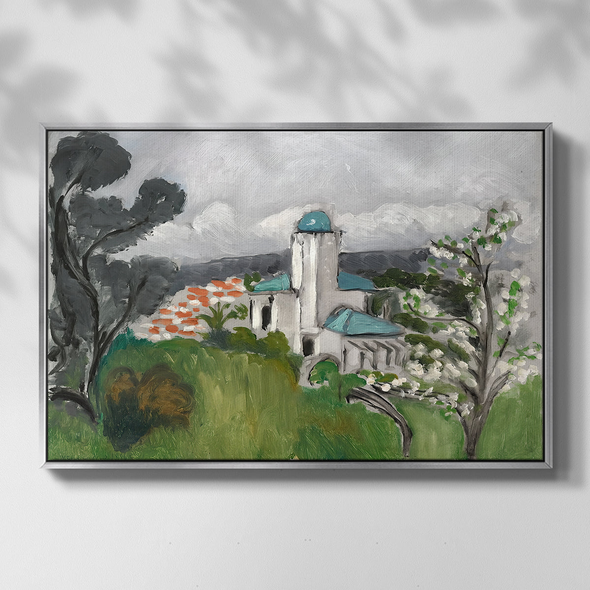 The Blue Villa (La Villa Bleue), c. 1918 - Floater Framed Canvas Print