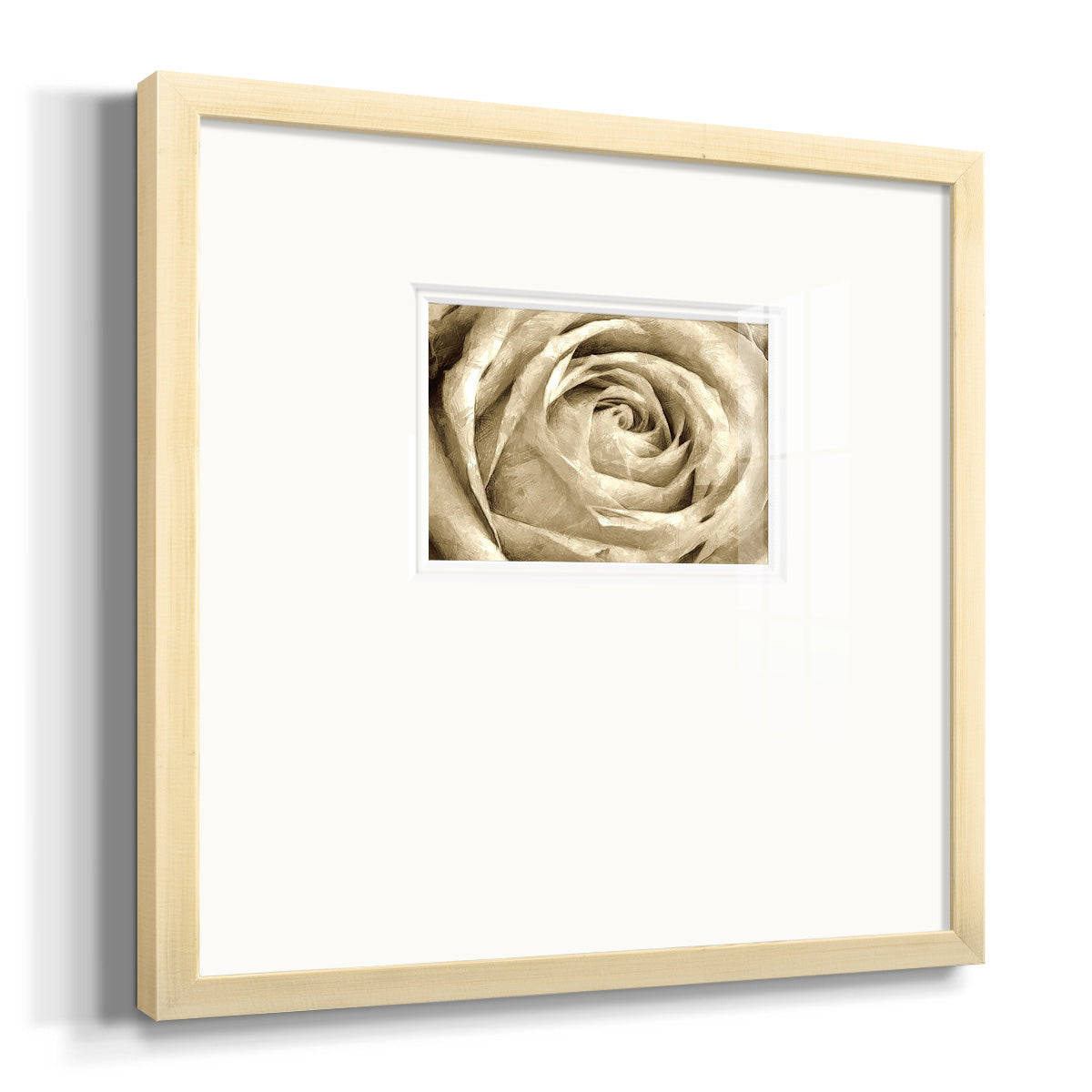 Neutral Wall Flower IV Premium Framed Print Double Matboard