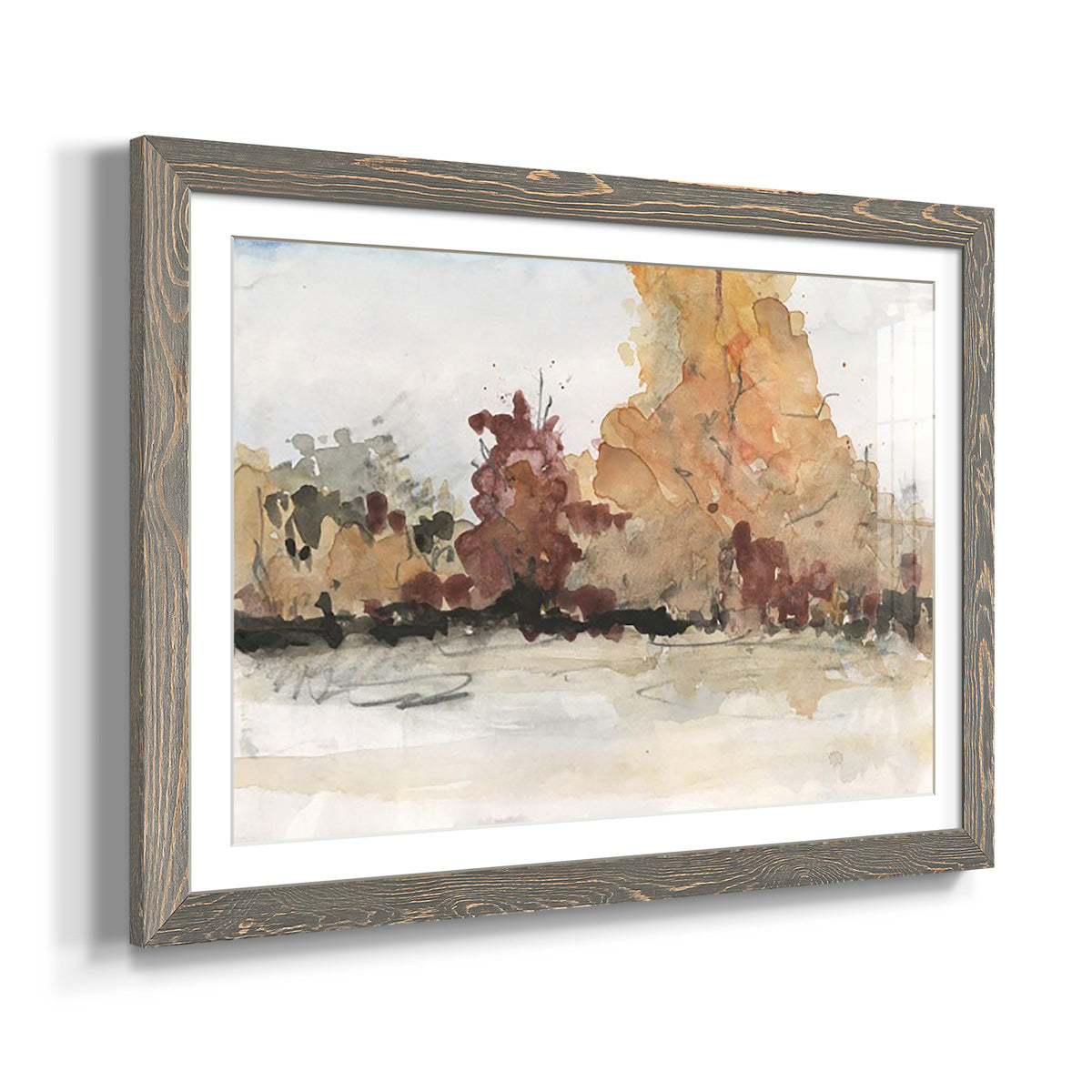 The Autumn View II - Barnwood Framed Art Print